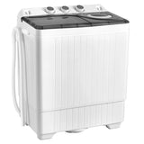 26 LBS 2-in-1 Portable Washing Machine with Drain Pump, Twin Tub Top Load Washer Dryer Combo for RV Dorm