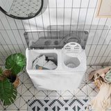 26 LBS 2-in-1 Portable Washing Machine with Drain Pump, Twin Tub Top Load Washer Dryer Combo for RV Dorm