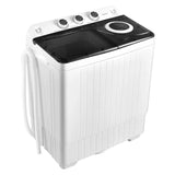 26 LBS 2-in-1 Portable Washing Machine with Drain Pump, Twin Tub Top Load Washer Dryer Combo for RV Dorm