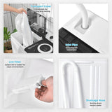 26 LBS 2-in-1 Portable Washing Machine with Drain Pump, Twin Tub Top Load Washer Dryer Combo for RV Dorm