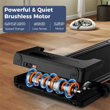 3-in-1 Folding Treadmill with Desk, 2.5HP Portable Under Desk Walking Pad with Large LED Display, Speakers & Remote for Home Office Gym