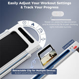 3-in-1 Folding Treadmill with Desk, 2.5HP Portable Under Desk Walking Pad with Large LED Display, Speakers & Remote for Home Office Gym