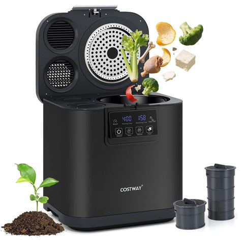 4L Electric Kitchen Composter, Smart Countertop Food Waste Compost Machine with Auto-Cleaning, Replaceable Filters, Turns Food Waste to Fertilizer