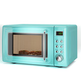 0.7Cu.ft Retro Countertop Microwave Oven 700W with 5 Microwave Power, Glass Turntable & Viewing Window