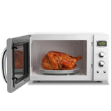 0.9Cu.ft Retro Countertop Microwave Oven 900W with Defrost & Auto Cooking Function, Glass Turntable