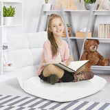 Memory Foam Floor Chair, 14-Position Adjustable Folding Gaming Sofa Chair with Back Support, Chaise Lounge Sleeper Bed Couch Recliner