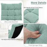 Memory Foam Floor Chair, 14-Position Adjustable Folding Gaming Sofa Chair with Back Support, Chaise Lounge Sleeper Bed Couch Recliner