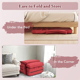 Foldable Floor Chair Recliner, Single Lazy Sofa with Ergonomic Armrest, Adjustable 5 Backrest Positions & Detachable Mat