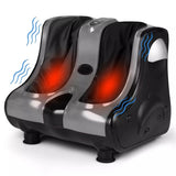 Foot Calf Leg Massager Machine with Heat, Electric Foot Massager, Shiatsu Rolling Vibration Deep Kneading Massage Therapy