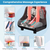 Foot Calf Leg Massager Machine with Heat, Electric Foot Massager, Shiatsu Rolling Vibration Deep Kneading Massage Therapy