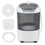 5.5lbs Portable Mini Washing Machine with Spin Dryer & Drain Hose, Semi-Auto Laundry Washer for Dorm RV
