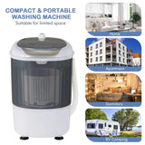 5.5lbs Portable Mini Washing Machine with Spin Dryer & Drain Hose, Semi-Auto Laundry Washer for Dorm RV