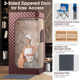 Portable Steam Sauna Personal Home Sauna Tent w/3L Steam Generator, Foldable Chair, Full-Size Indoor Steam Room for Home Spa