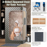 Portable Steam Sauna Personal Home Sauna Tent w/3L Steam Generator, Foldable Chair, Full-Size Indoor Steam Room for Home Spa