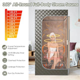 Portable Steam Sauna Personal Home Sauna Tent w/3L Steam Generator, Foldable Chair, Full-Size Indoor Steam Room for Home Spa