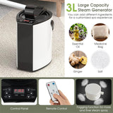 Portable Steam Sauna Personal Home Sauna Tent w/3L Steam Generator, Foldable Chair, Full-Size Indoor Steam Room for Home Spa