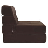 Triple Fold Down Sofa Bed, 3-in-1 Convertible Floor Couch Sleeper with Removable Cover, Padded Foam Guest Futon Lounger Chair for Living Room