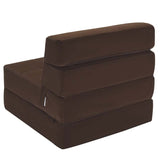 Triple Fold Down Sofa Bed, 3-in-1 Convertible Floor Couch Sleeper with Removable Cover, Padded Foam Guest Futon Lounger Chair for Living Room