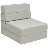 Triple Fold Down Sofa Bed, 3-in-1 Convertible Floor Couch Sleeper with Removable Cover, Padded Foam Guest Futon Lounger Chair for Living Room