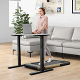 2.5HP 2-in-1 Folding Under Desk Treadmill with Speaker APP Remote Control, Portable Walking Jogging Machine for Home Gym Office