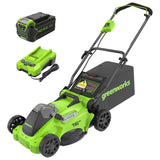 OPEN BOX 40V 16" Cordless Battery Brushless Push Lawn Mower w/ 4.0Ah Battery & Charger