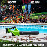 40V 12" Cordless Battery String Trimmer, 550 CFM Blower & 24" Hedge Trimmer Combo Kit w/ 2.0 Ah Battery & Charger