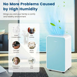 2500 Sq.Ft Dehumidifier for Basement, 32 Pints Portable Dehumidifier with Auto Defrost & Drain Hose, Sleep Mode, 24H Timer for Home Office